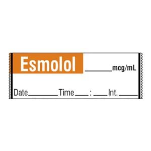 Tape Label Esmolol White/Copper/Black 1/2x500" 1/Rl