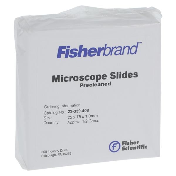 Fisherbrand Fluorescent Microscope Slide 3x1" Clear 144/Pk