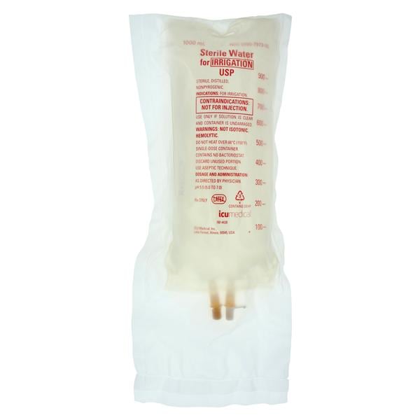 Irrigation Solution Sterile Water 1000mL Flexible Bag 12/Ca