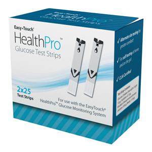 Blood Glucose Test Strip CLIA Waived For Easy Touch HealthPro Meter 50/Bx