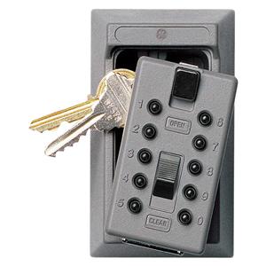 Lock Box Push Button StorAKey/5 Key Capacity/Surface Mount Ea