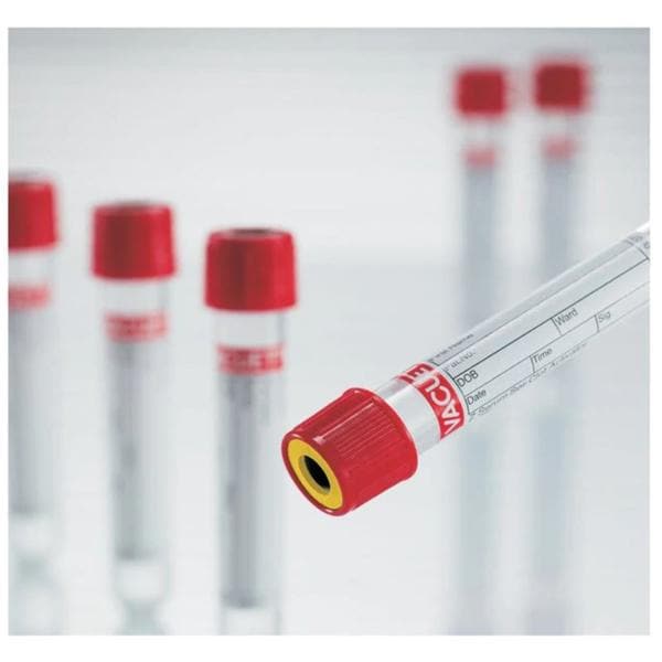 Vacuette Blood Collection Tube Red End 4mL SSrm Sprtr Cl Actvtr 1200/Ca