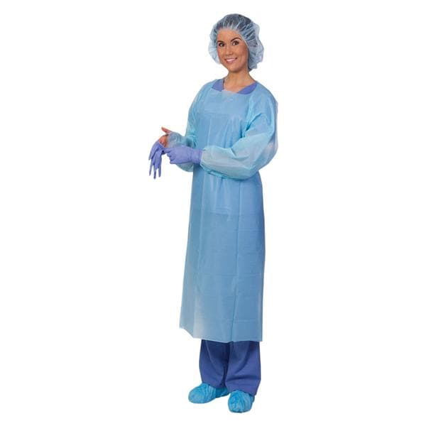 PremierPro Cover Gown Polyethylene Film Universal Blue 75/Ca