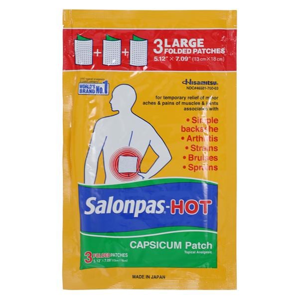 Salonpas Hot Patch 3/Pk, 144 PK/CA