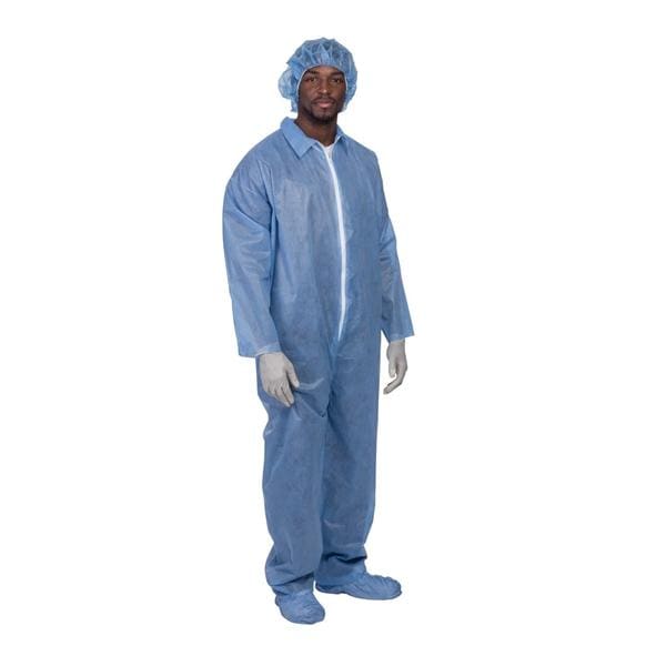 PremierPro Staff Coverall Tri-Layer SMS Large Blue 24/Ca