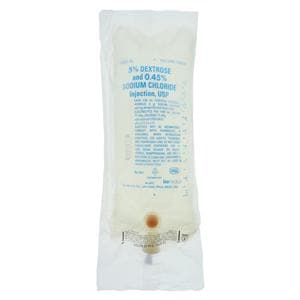 Injectable Solution Dextrose 5%/Sodium Chloride 0.45% 1000mL Bag Ea