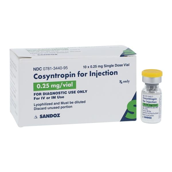 Cosyntropin Injection 0.25mg SDV 1mL 10/Package