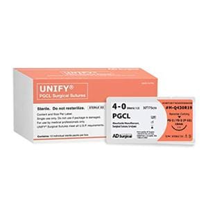 Unify Suture 4-0 30" Poliglecaprone Monofilament PS-2 / FS-2 Undyed 12/Bx