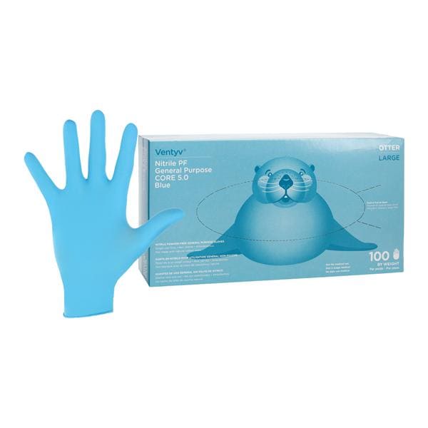 Otter Nitrile General Purpose Gloves Large Blue