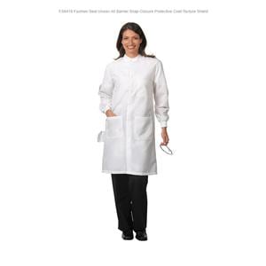 Lab Coat 3 Pockets Long Sleeves Small White Unisex Ea