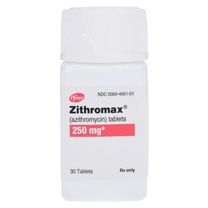 Zithromax Tablets 250mg Bottle 30/Bottle Each