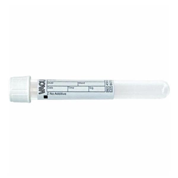 Vacuette Venous Blood Collection Tube White/Black 6mL Plastic 50/Pk