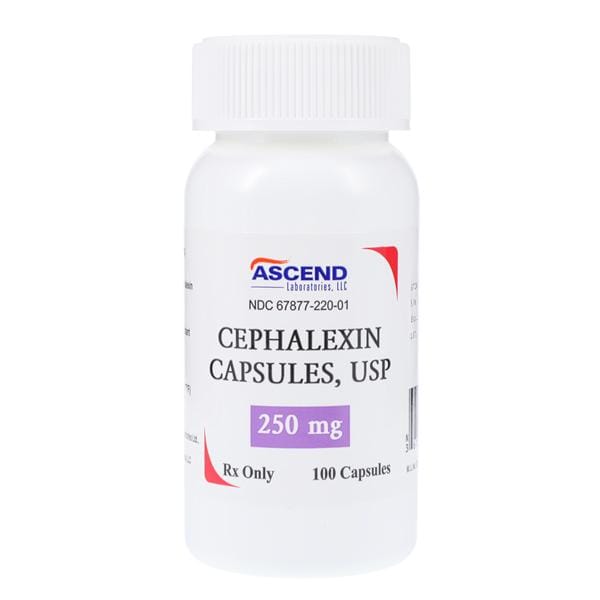 Cephalexin Capsules 250mg Bottle 100/Bottle Each