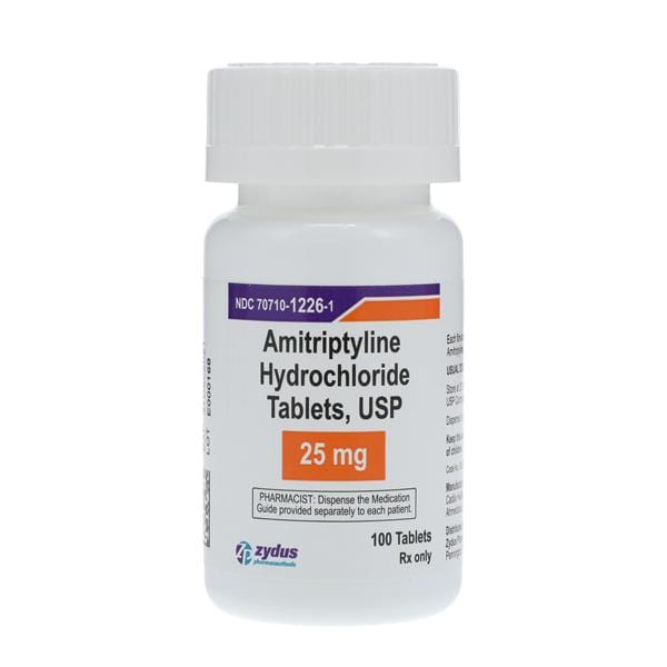 Amitriptyline HCl Tablets 25mg Bottle 100/Bottle 100/Bt