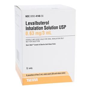 Levalbuterol Inhalation Solution 0.63mg Vial 30/Bx