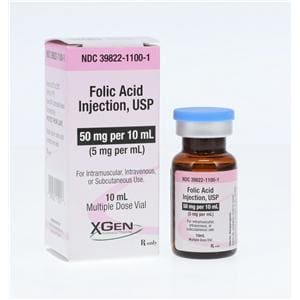 Folic Acid Injection 5mg/mL MDV 10mL/Vl