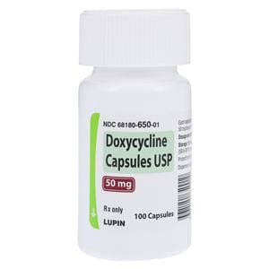 Doxycycline Monohydrate Capsules 50mg Bottle 100/Bottle Each