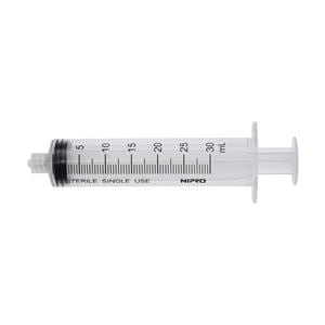 Nipro General Use Syringe 30cc Clear Low Dead Space 50/Bx, 9 BX/CA