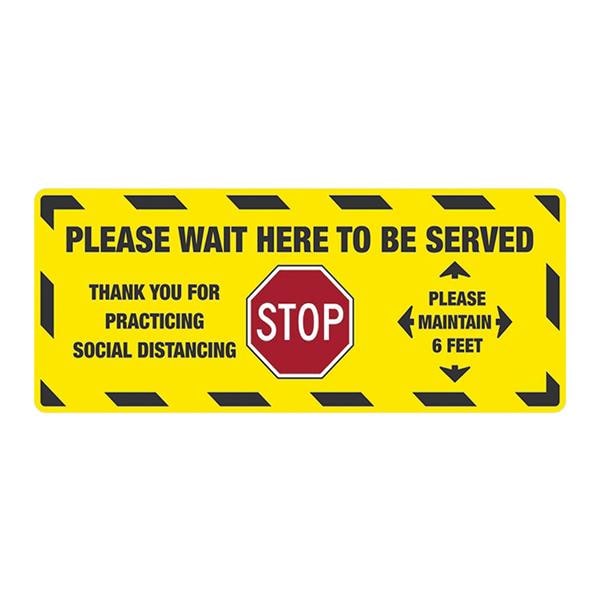 Wait Here To Be Served Sign Ea