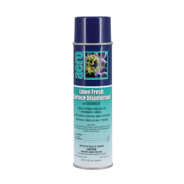 Aero Surface Liquid Disinfectant & Deodorizer Aerosol Can Linen Fresh 17 oz Ea