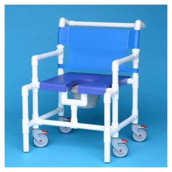 Shower/Commode Chair 450lb Capacity 5" Casters Oversized