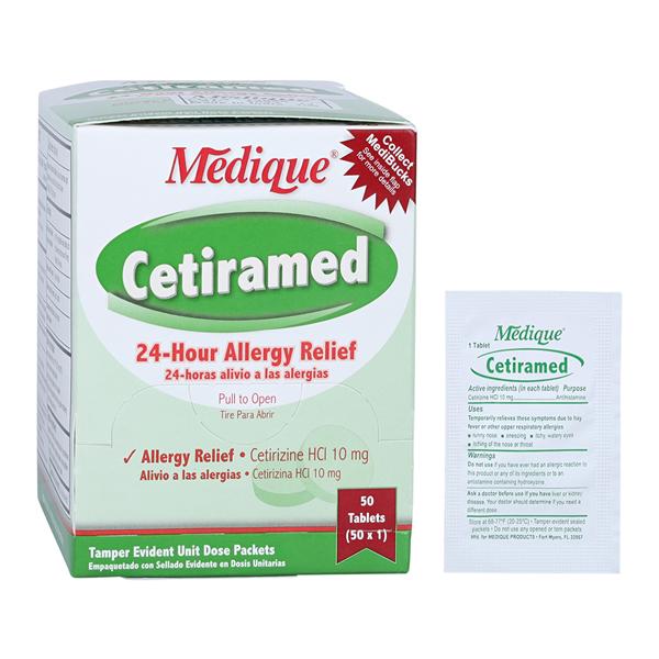 Cetiramed Tablets 10mg 24-Hr Allergy Relief 50/Bx