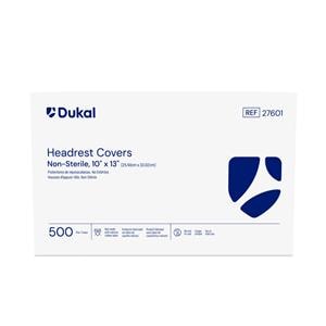 Headrest Cover 10 in x 13 in Tissue / Poly Clear / White Disposable 500/Ca