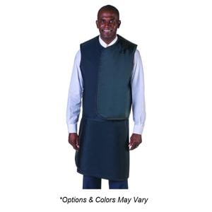 XRy/Prtctv Apron/Vest Nvy Adlt M Wrap-Around Ld Vst 26x25"/Aprn 22.5x47-50 Ea