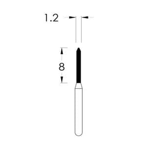 Spring Diamond Bur Single Use Friction Grip 250.8SC Super Coarse 25/Pk