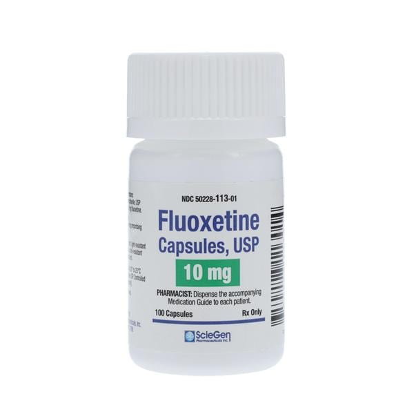 Fluoxetine HCl Capsules 10mg Bottle 100/Bottle Each