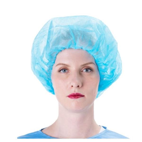 Bouffant Cap Large Blue 100/Bx