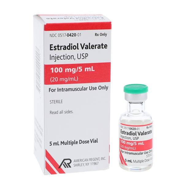 Estradiol Valerate Injection 20mg/mL MDV 5mL Each