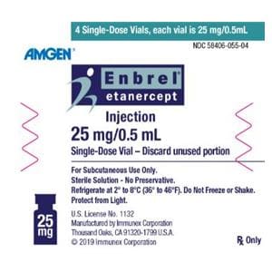 Enbrel Injection 25mg/0.5mL SDV 4/Ct