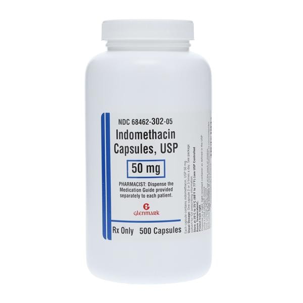 Indomethacin Capsules 50mg Bottle 500/Bottle Each