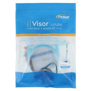 iVisor Loupe Visor & Shield Medium Blue Reusable Ea