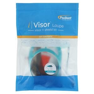 iVisor Loupe Visor & Shield Medium Teal Reusable Ea