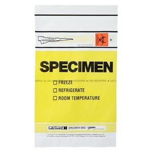 Lab Guard Specimen Bag Yellow Ziplock Pouch 100/Pk