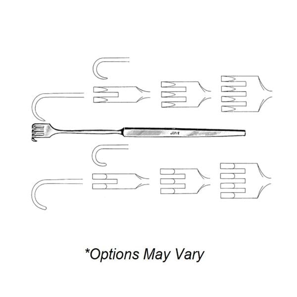 Jarit Finger Rake Retractor 6-1/2" Stainless Steel Non-Sterile Reusable Ea