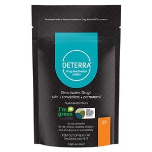 Deterra Drug Disposal System Sm StndUp Pch 15 Pls/2oz/2 Ptch Activated Carbon Ea, 250 EA/CA