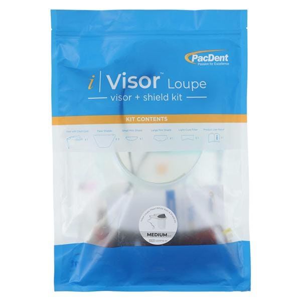 iVisor Loupe Shield Kit One Size Adjustable Prl Wht Rsbl w/ 3 Rplcmnt Shld Ea