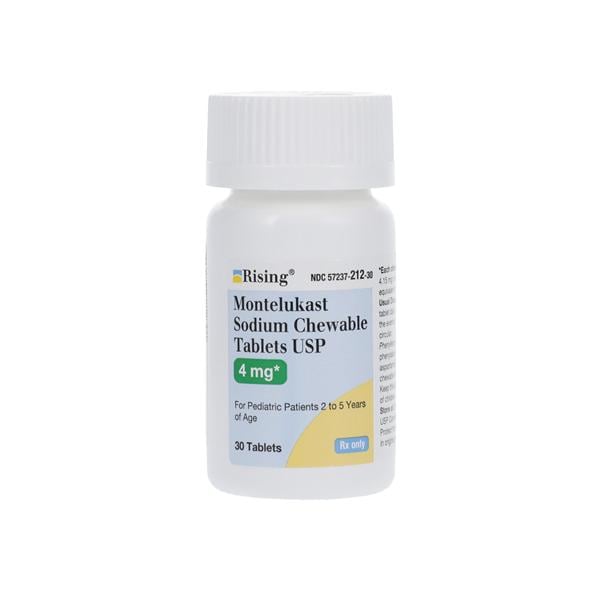 Montelukast Sodium Chewable Tablets 4mg Bottle 30/Bt