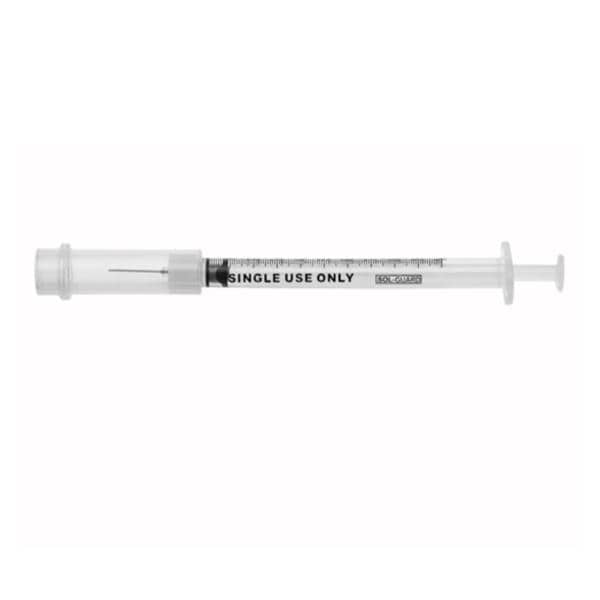 Needle Safety Needle/Syringe 25gx1" 1mL Safety Low Dead Space 25/Bx, 40 BX/CA