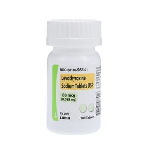 Levothyroxine Sodium Tablets 88mcg Bottle 100/Bottle Each