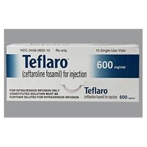 Teflaro Injection 600mg/vl Powder SDV 10/Cr