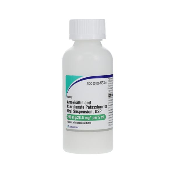 Amoxicillin/Clavulanate Potassium Oral Susp 200mg/28.5mg/5mL Orng Btl 100mL/Bt