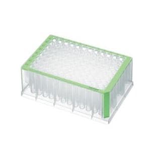 Deepwell Plate Polypropylene Clear/Green 96/1000uL 20/Pk