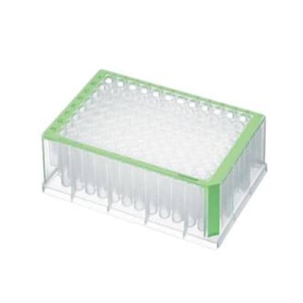 Deepwell Plate Polypropylene Clear/Green 96/1000uL 20/Pk