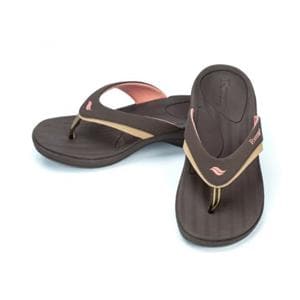 Powerstep Fusion Recovery Sandal Brown/Coral/Tan Women 9