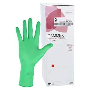 GAMMEX Non-Latex PI Ortho Polyisoprene Surgical Gloves 9 Standard Green