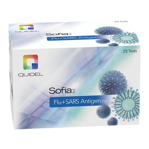 Sofia 2 Flu + SARS Antigen FIA Immunoassay CLIA Waived 25/Bx